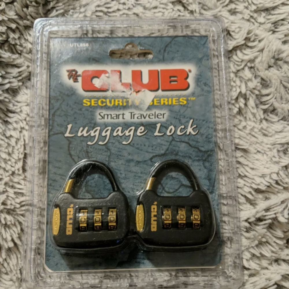 3/$35.00 THE CLUB SECURITY COMBINATION LUGGAGE LOCKS 2 LOCKS 🆕